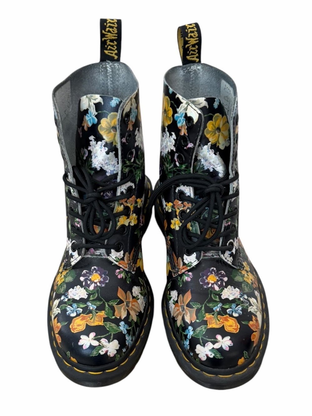 Dr. Martens 1460 Pascal Floral 8-Eye Leather Boots Size 8 - Picture 7 of 10
